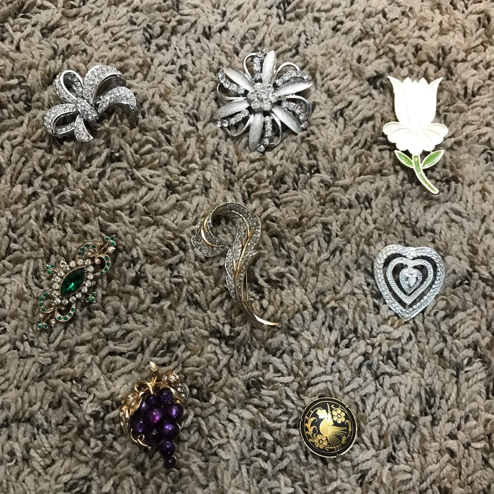 Multiple Costume Brooches